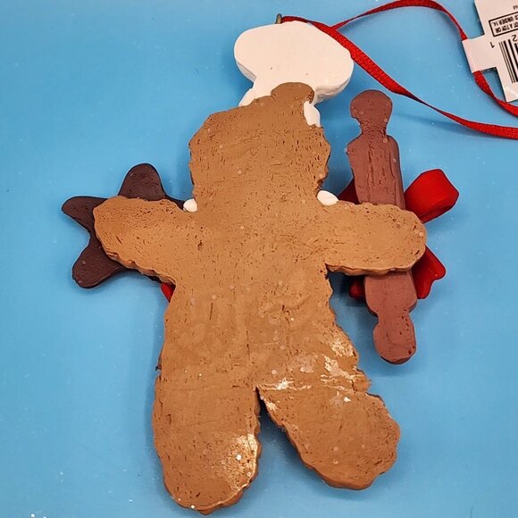 Kurt S. Adler Gingerbread Man Chef Ornament Frosted Faux Cookie Fake Bake v1 - Picture 9 of 9